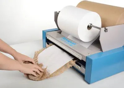 Geami Wrappak HV 3D honeycomb structure wrapping machine - unique wrapping solution with patented special cut kraft paper